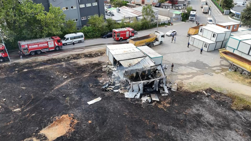 Otluk alandaki yangın inşaat alanına sıçradı! - Resim : 1