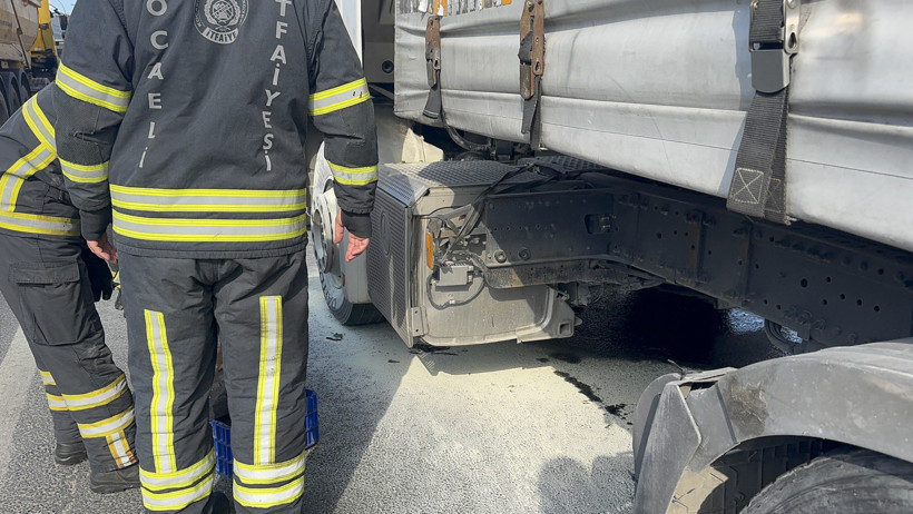 Seyir halindeki TIR'da yangın çıktı! - Resim : 2