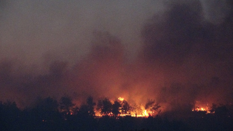 Orman yangınına karadan müdahale devam ediyor - Resim : 1