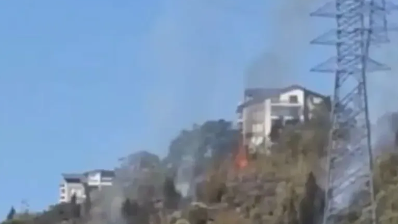 Kocaeli’de ağaçlık alanda yangın çıktı! - Resim : 1