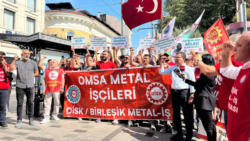 Omsa Metal işçileri İsveç Konsolosluğu önünden seslendi: Atılan işçiler geri alınsın! - Resim : 1