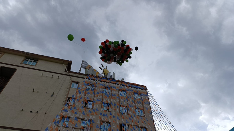 Genel Başkanları geldi! AK Kadınlar Filistin için gökyüzüne balonlar bıraktı - Resim : 3