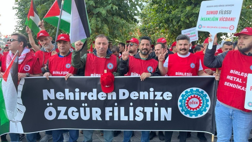 Birleşik Metal İş Gebze 2 Nolu şube Filistin için yürüdü - Resim : 1