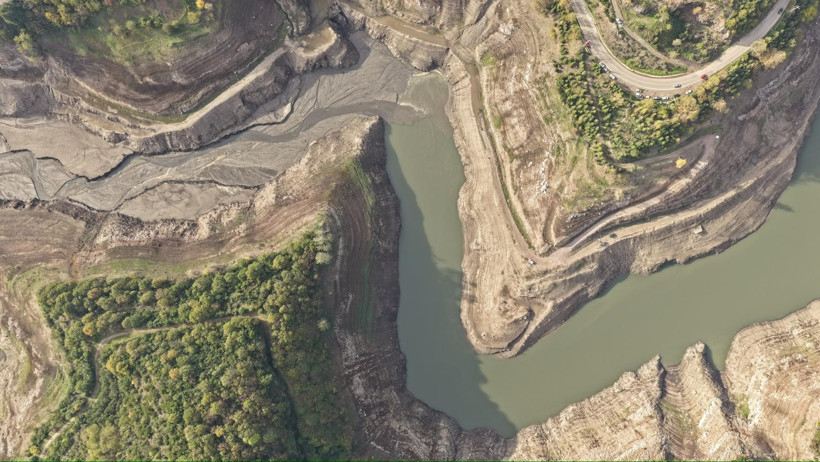 Yuvacık Barajı'nda korkutan seviye! Eski köprü görünür hale geldi - Resim : 2