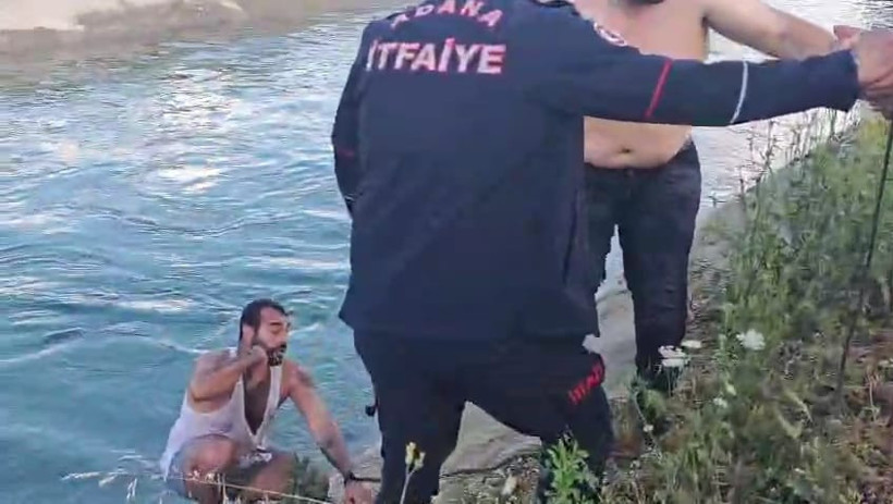 Sulama kanalına uçtu! Yardımı kabul etmedi - Resim : 3