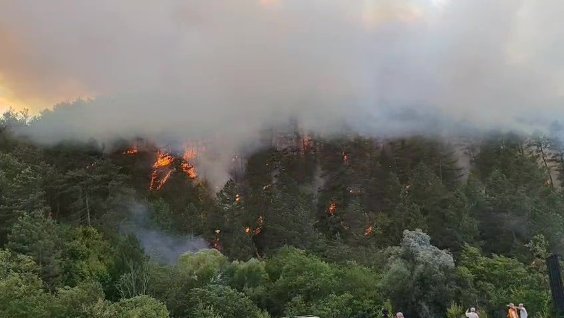 Korkutan orman yangını yayılıyor! Dört koldan müdahale... - Resim : 1