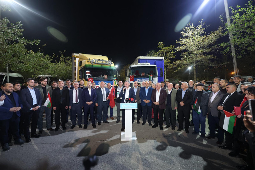 Kocaeli'den ilk yardım tırları Gazze’ye doğru yola çıktı - Resim : 1