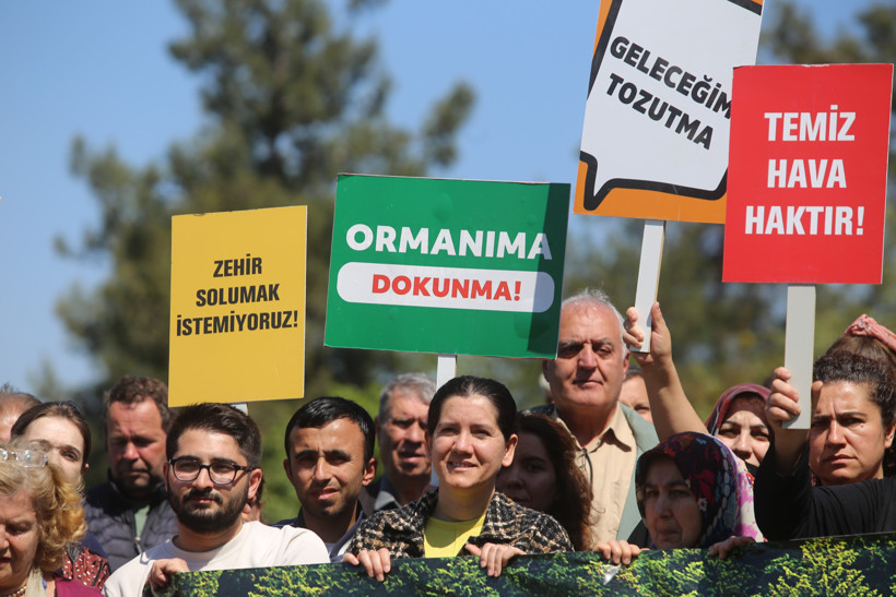 Köylülerden beton santrale karşı tepki! - Resim : 1