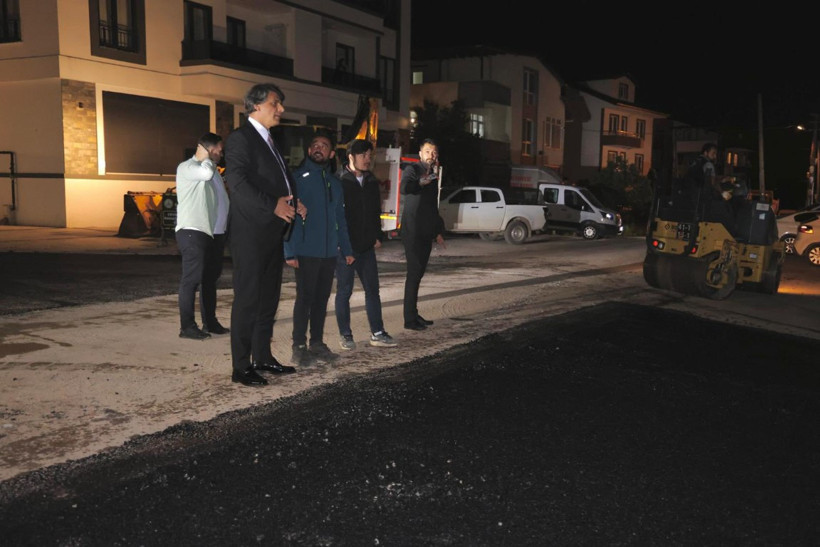 Kartepe'de yol konforu için gece çalışması - Resim : 1