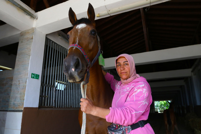 Hem ev hanımı hem seyis: Yarış atlarına annelik yapıyor - Resim : 2
