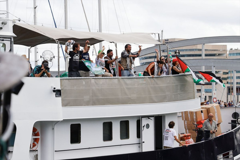 Onlarca tekne İsrail'in ablukasını kırmak ve Filistin ile dayanışma için Akdeniz'de yelken açtı - Resim: 10