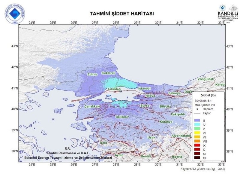 Kandilli Rasathanesi'nin deprem raporu: Depremin şiddeti denizde 8, karada 5 ölçüldü - Resim : 2