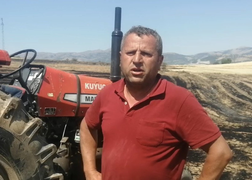 30 dönümlük tarla yanarak kül oldu! - Resim : 1