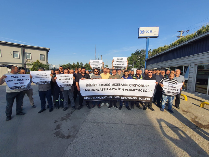 Nakliyat İş Demtrans’ta taşeronlaştırmaya karşı çıktı: Fatura işçilere çıkarılamaz! - Resim : 1