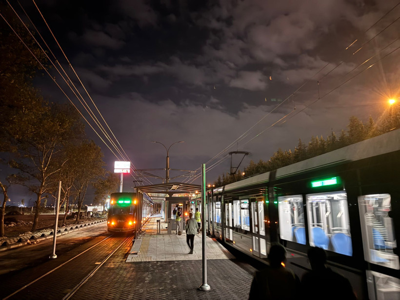 Yeni tramvay hattının enerji testleri tamamlandı - Resim : 1
