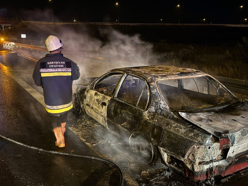 TEM'de seyir halindeki otomobil alev topuna döndü! - Resim : 3