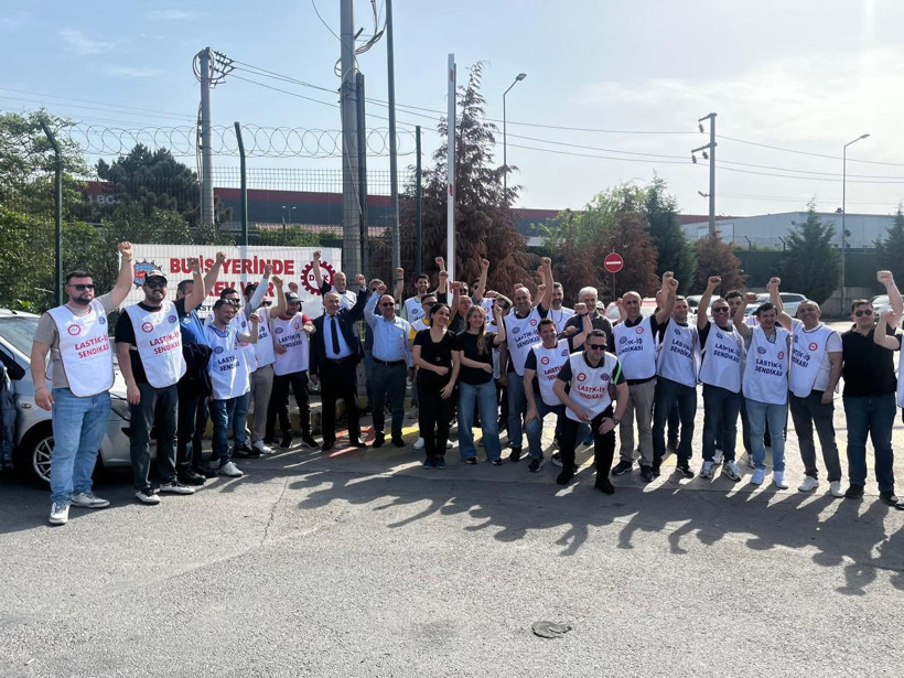 Amerikalı şirket Kocaeli’de 85 işçiye yüzde 5 teklif etti! Lastik İş greve çıktı - Resim : 1