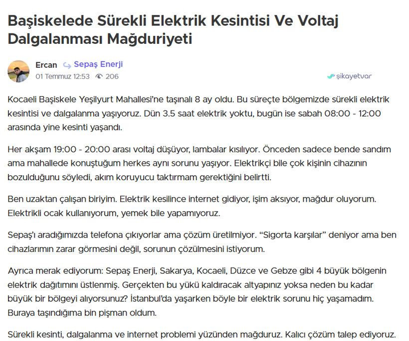 Kocaeli'de yaşayanlar şikayetçi... Voltaj dalgalanmaları can sıkıyor! - Resim : 1
