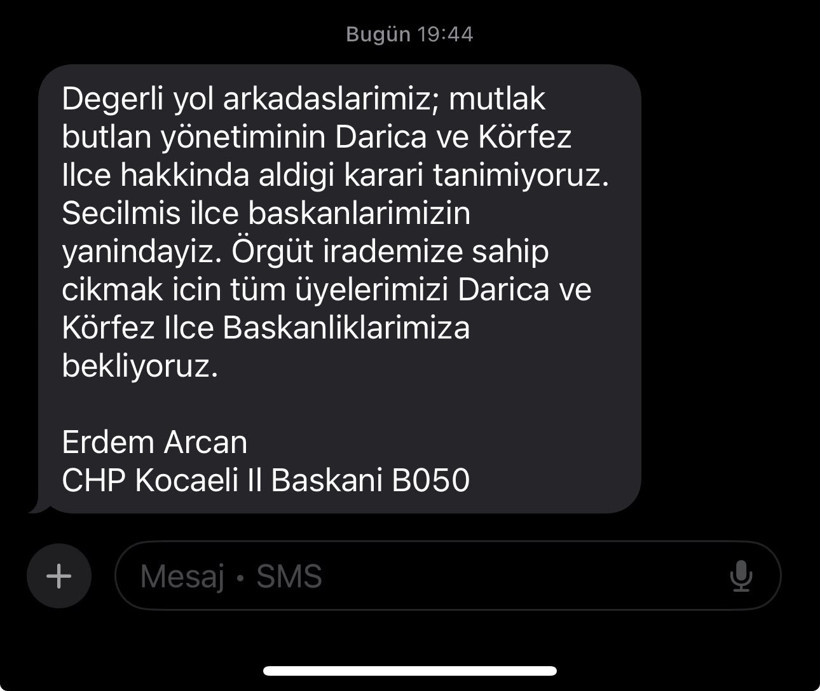 Erdem Arcan'dan MYK kararına tepki: Darıca ve Körfez örgütlerimiz yalnız değildir - Resim : 1