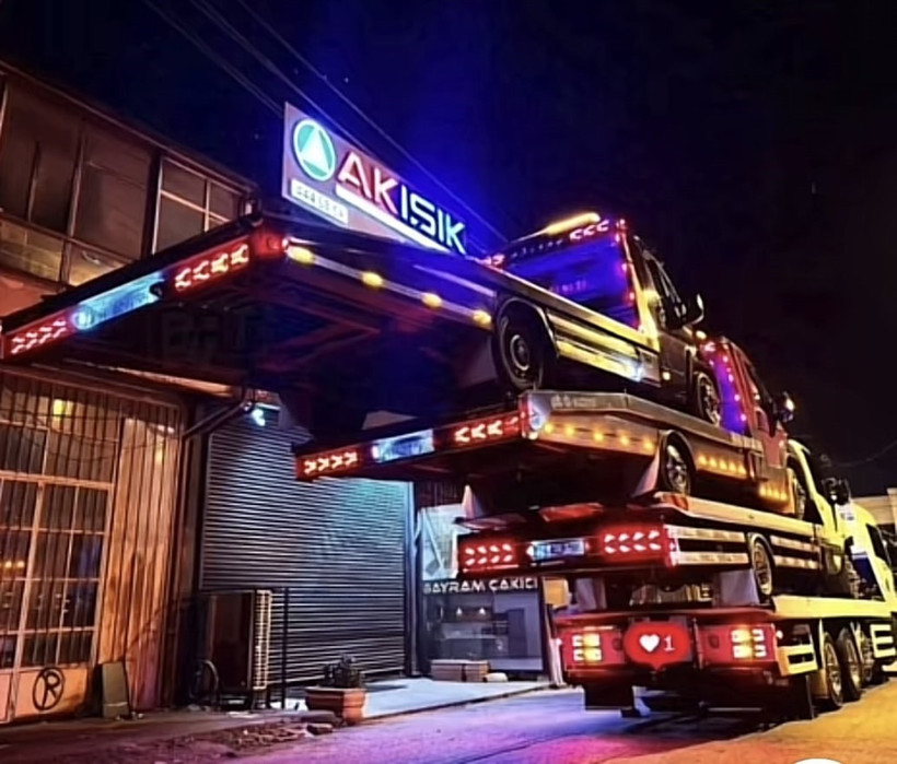 Çekici operatöründen dikkat çeken gösteri: Çekici üzerine çekici yükledi! - Resim : 1