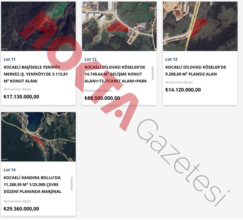 Kocaeli’de milyonluk arsalar satışta! - Resim : 1