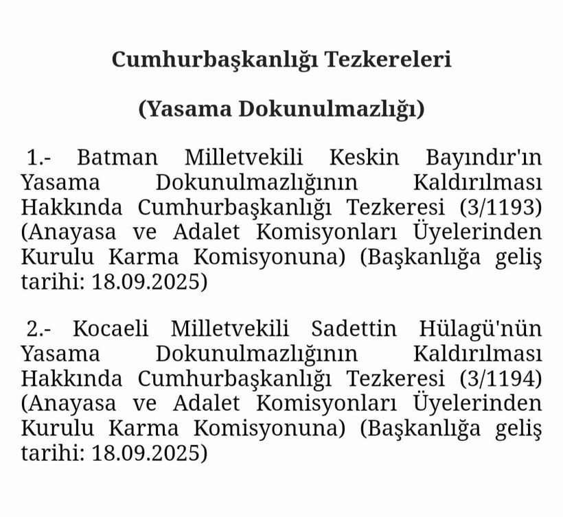 Sadettin Hülagü’nün dokunulmazlığının kaldırılması isteniyor - Resim : 1