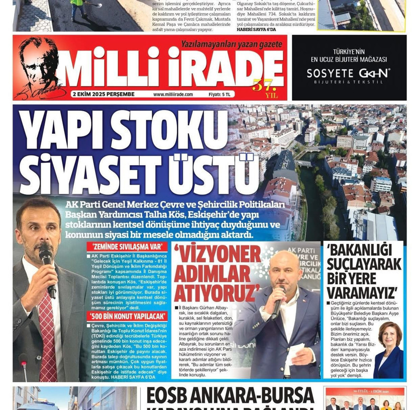 Talha Kös’ün sözleri o gazetenin manşetinde yer aldı! - Resim : 1