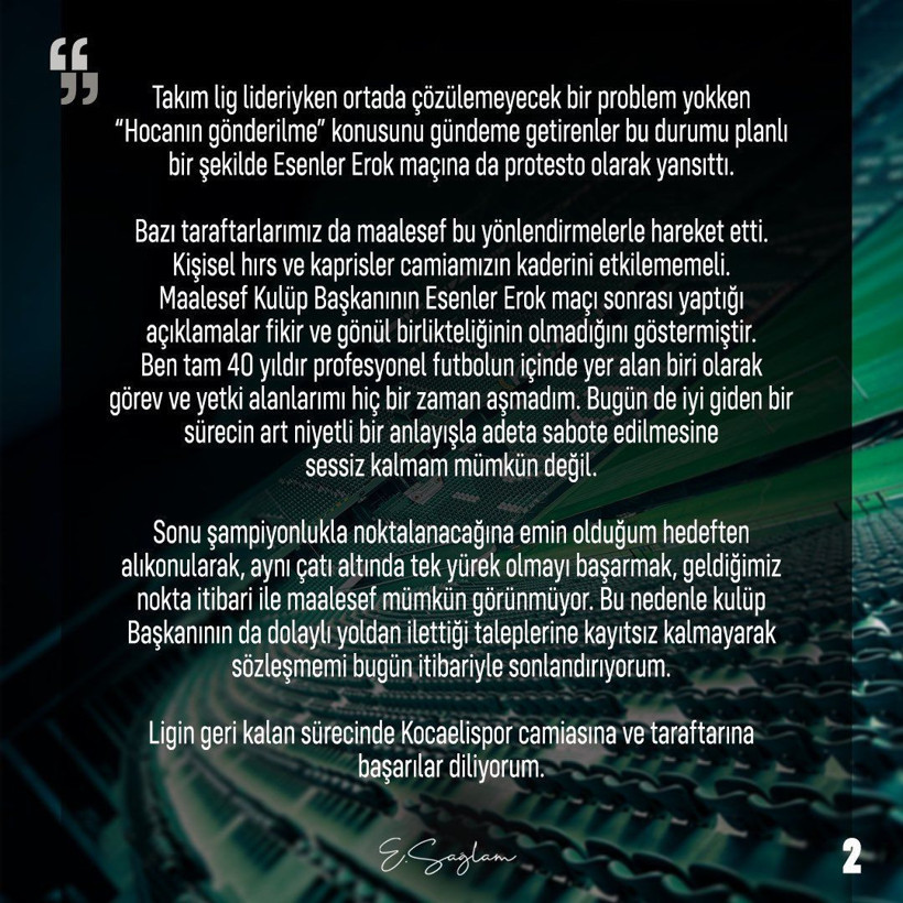 Ertuğrul Sağlam'dan şok karar! - Resim : 1