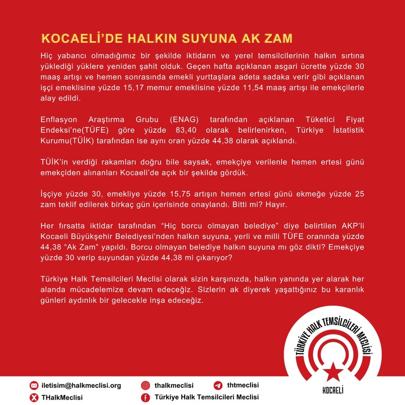 THTM Kocaeli: Borcu olmayan belediye halkın suyuna mı göz dikti? - Resim : 1