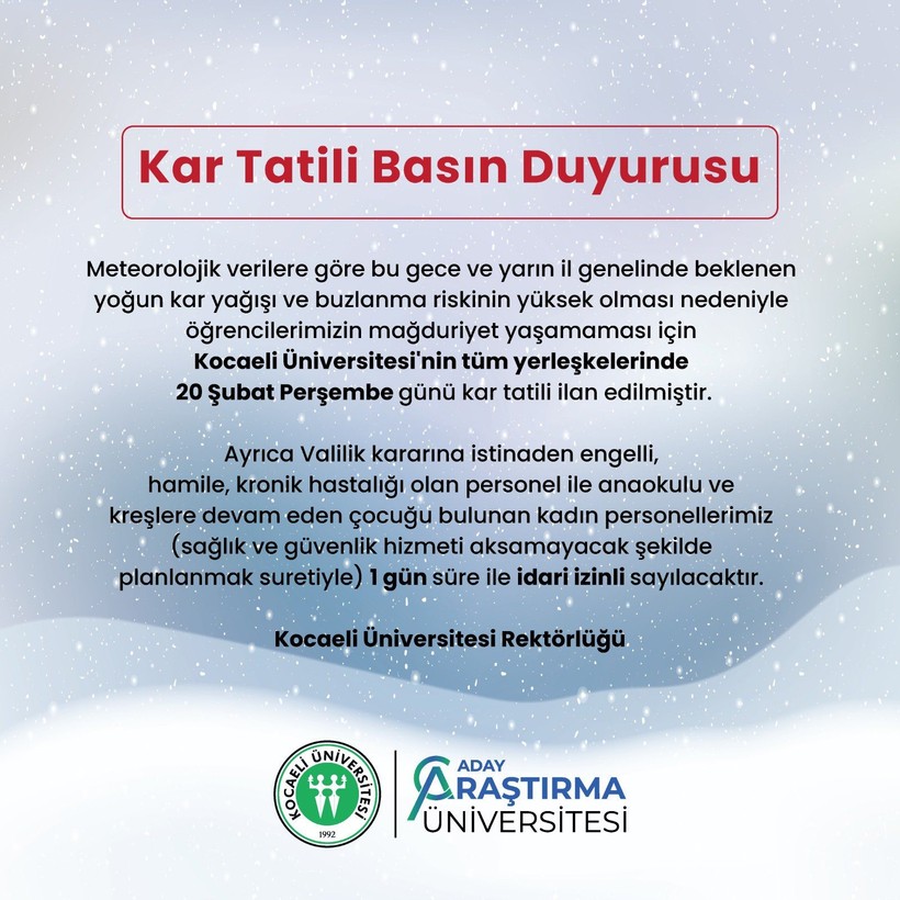 Kocaeli Üniversitesi'nde eğitime ara verildi! - Resim : 1