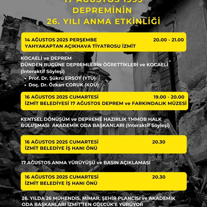 TMMOB Kocaeli'den 17 Ağustos anma etkinlikleri - Resim : 2