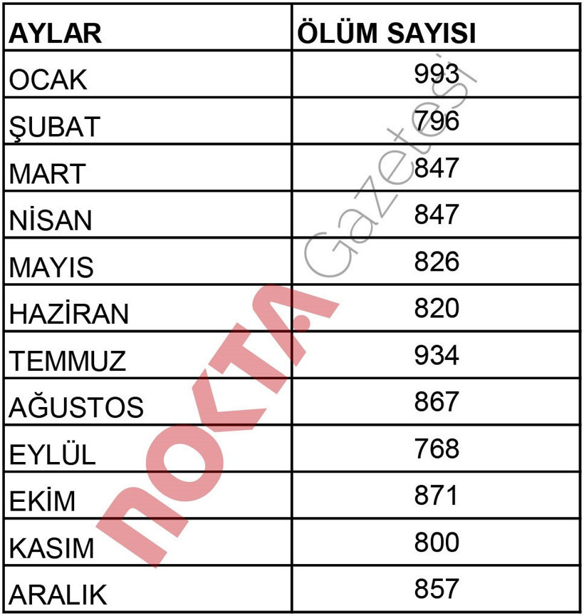 Ölümler zirve yaptı; İşte Kocaeli'nin en tehlikeli ayı! - Resim : 1