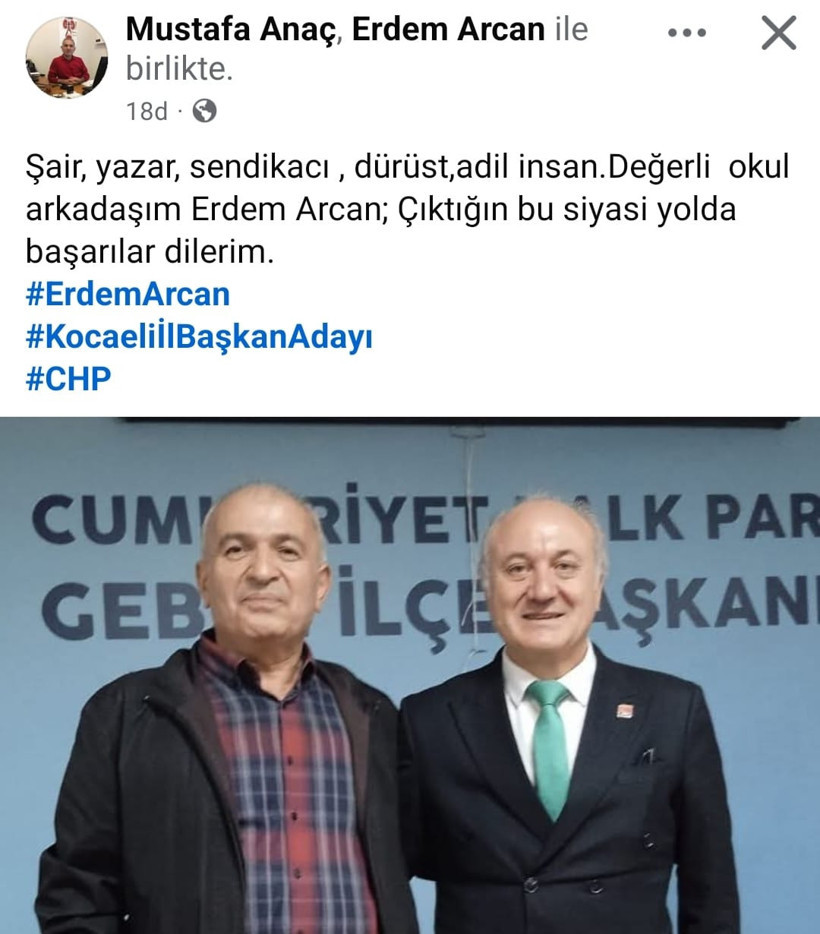 Mustafa Anaç'tan Erdem Arcan'a destek: Dürüst ve adil insan - Resim : 1