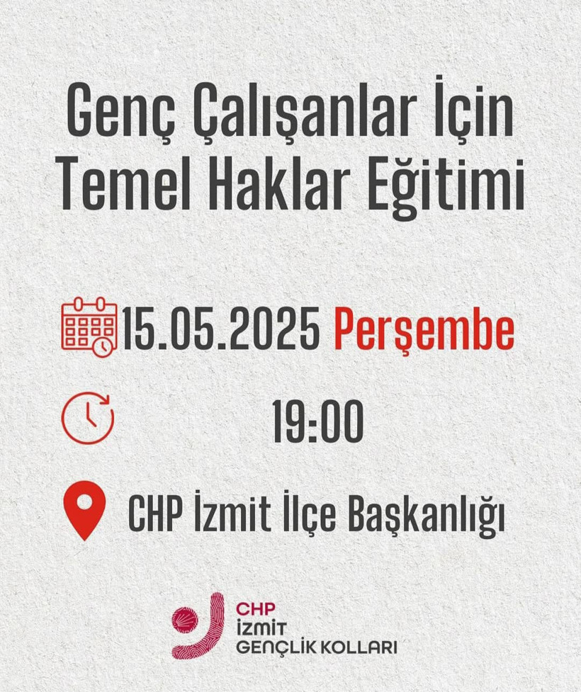 CHP İzmit Gençlik Kolları'ndan genç çalışanlar için eğitim - Resim : 1