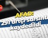 AFAD: 291 artçı sarsıntı kaydedildi