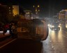 D100'de zincirleme kaza! Araç takla attı, yol kapandı