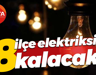 Kocaeli'de 8 ilçe elektriksiz kalacak!