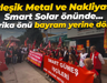 Smart Solar grevinin 20’inci gününde fabrika önü bayram yerine döndü! Sendikalardan gövde gösterisi